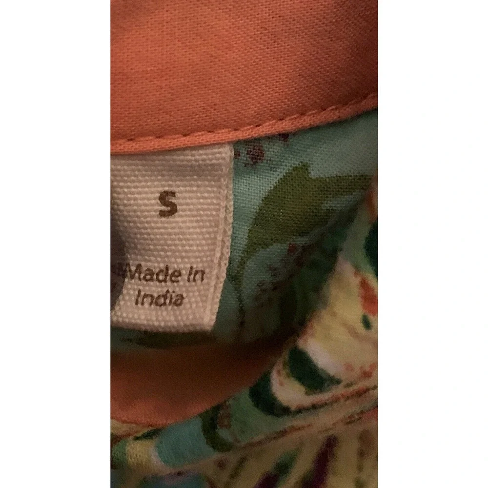 Soft Surroundings Cotton Butterfly Garden Art-to-Wear Long  Shirt Dress - Picture 6 of 10